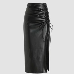 Cider faux leather skirt NWT